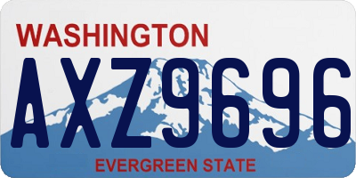 WA license plate AXZ9696