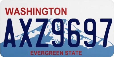 WA license plate AXZ9697