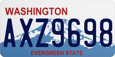 WA license plate AXZ9698
