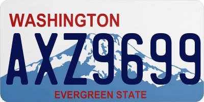 WA license plate AXZ9699