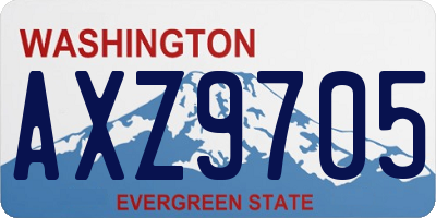 WA license plate AXZ9705