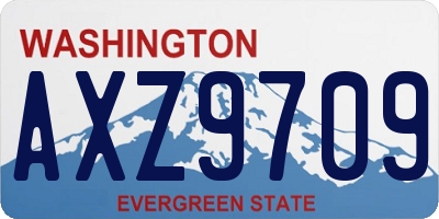 WA license plate AXZ9709