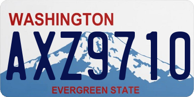 WA license plate AXZ9710