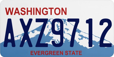 WA license plate AXZ9712