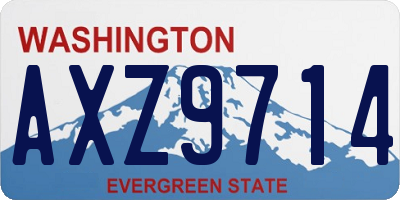 WA license plate AXZ9714