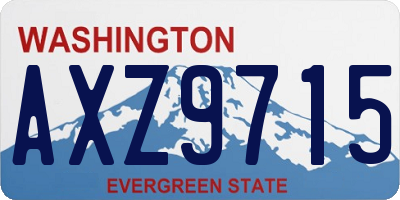 WA license plate AXZ9715