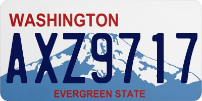 WA license plate AXZ9717