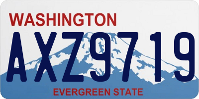 WA license plate AXZ9719