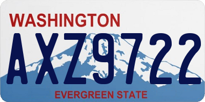 WA license plate AXZ9722