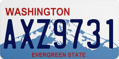 WA license plate AXZ9731