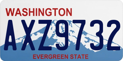 WA license plate AXZ9732