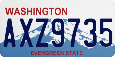 WA license plate AXZ9735