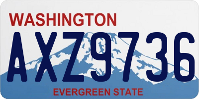 WA license plate AXZ9736