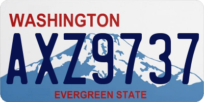 WA license plate AXZ9737