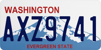 WA license plate AXZ9741