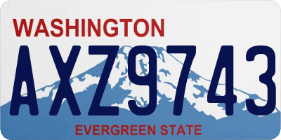 WA license plate AXZ9743