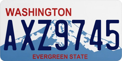 WA license plate AXZ9745