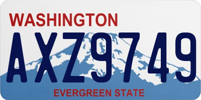 WA license plate AXZ9749