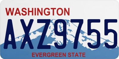 WA license plate AXZ9755