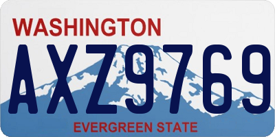 WA license plate AXZ9769
