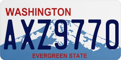WA license plate AXZ9770