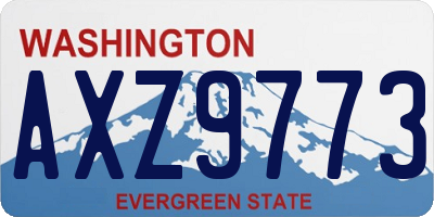 WA license plate AXZ9773