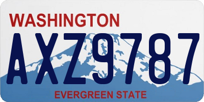 WA license plate AXZ9787