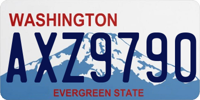 WA license plate AXZ9790