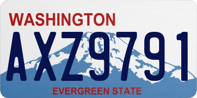 WA license plate AXZ9791