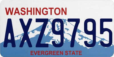 WA license plate AXZ9795