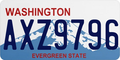 WA license plate AXZ9796