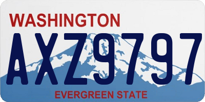 WA license plate AXZ9797