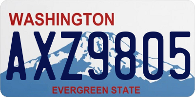 WA license plate AXZ9805