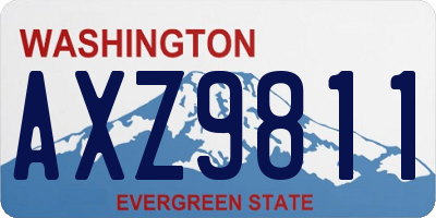 WA license plate AXZ9811