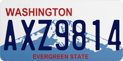 WA license plate AXZ9814