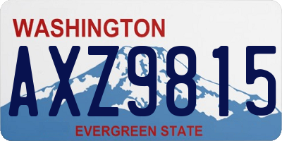 WA license plate AXZ9815