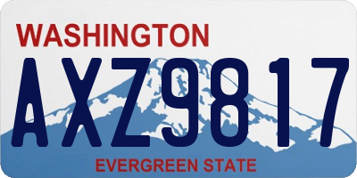 WA license plate AXZ9817