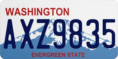 WA license plate AXZ9835