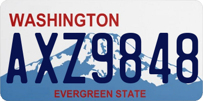 WA license plate AXZ9848