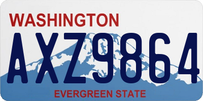 WA license plate AXZ9864