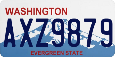 WA license plate AXZ9879