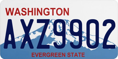 WA license plate AXZ9902