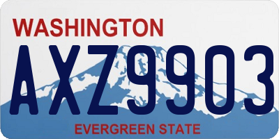 WA license plate AXZ9903