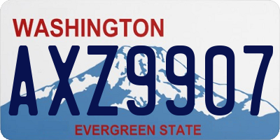WA license plate AXZ9907