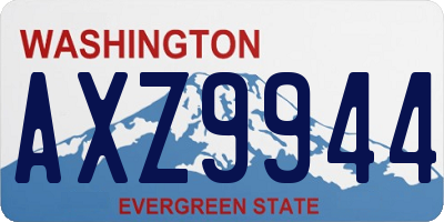WA license plate AXZ9944