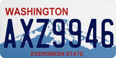 WA license plate AXZ9946