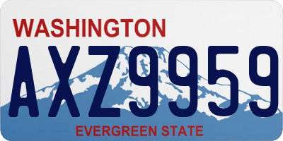 WA license plate AXZ9959