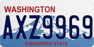 WA license plate AXZ9969