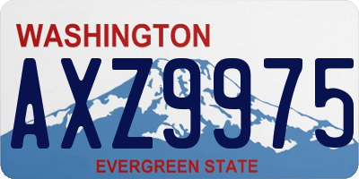 WA license plate AXZ9975