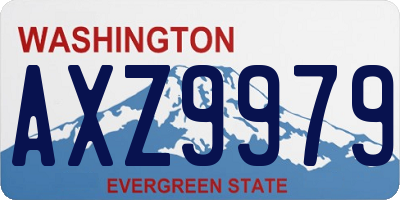 WA license plate AXZ9979